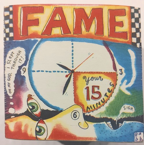 Vintage NEW Sealed Fred Babb Note Pad Cube Fame Your 15 Minutes 3.5 x 3.5 RARE - Picture 2 of 3