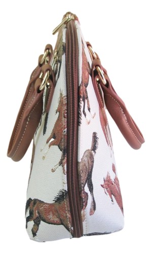 Tapestry Running horse Expandle handbag or shoulder bag with Ext Strap - Picture 2 of 5