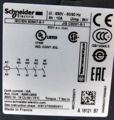 Schneider Electric CA2KN40B7 Hilfsschütz 050032 -OVP- - Bild 4 von 5