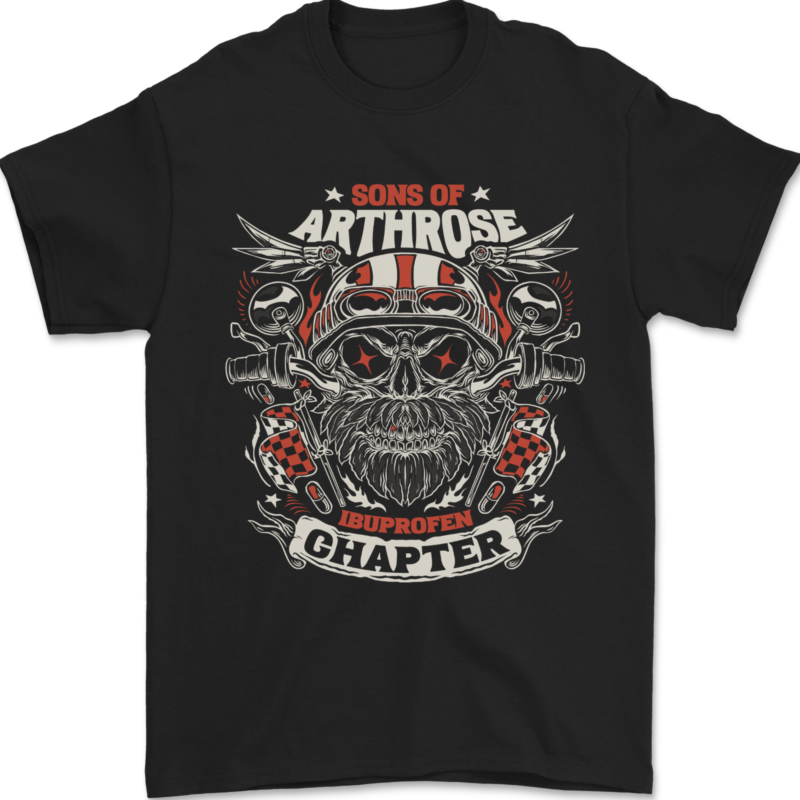 Sons of Arthrose Funny Biker Motorbike Motorcycle Mens T-Shirt 100% Cotton