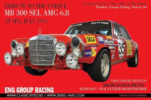 COMPLETE DECAL SET INSPIRED BY #35 MBENZ W109 300SEL AMG 6.8 @ SPA 1971 VON-ENG - Picture 3 of 18