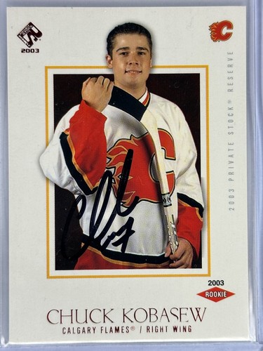 2003 Reserv Private Stock Chuck Kobasew RC 41/50 Autograph Flames - Bild 1 von 2