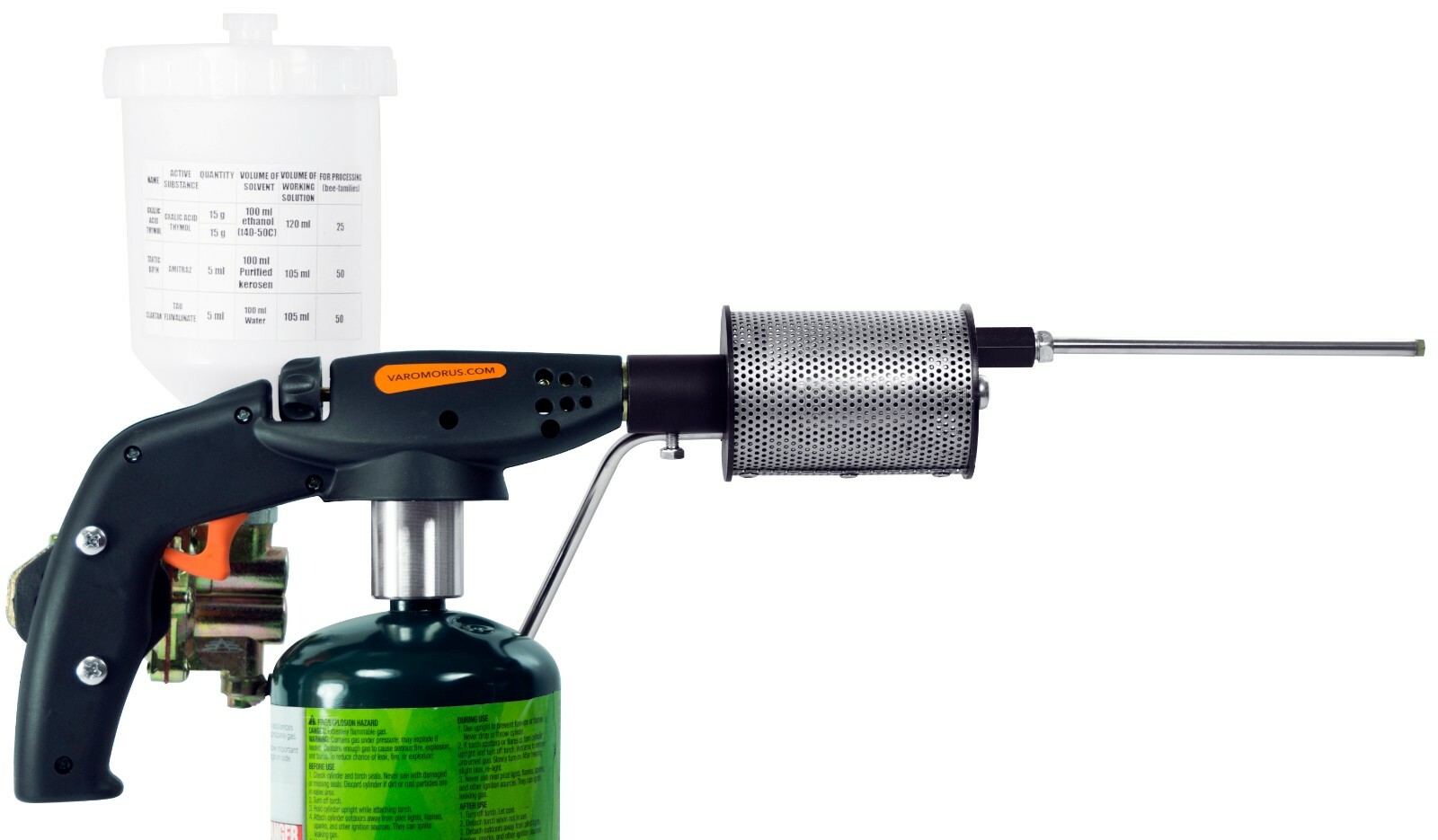 VAROMORUS STAINLESS STEEL PROPANE FOGGER OXALIC ACID VAPORIZER VARROA