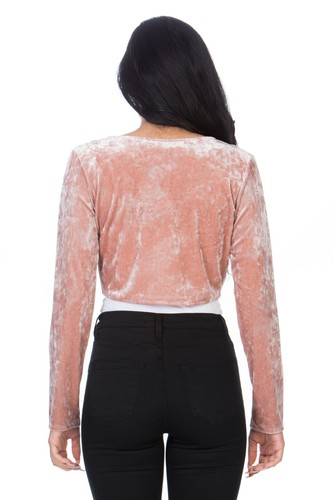Fashion Secrets Damen Kragen ohne geöffneten Samt Bolero Achselzucken Cardigan Jacke - Bild 96 von 96