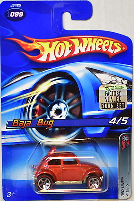 HOT WHEELS 2006 RED LINE BAJA BUG #099 RED FACTORY SEALED | eBay