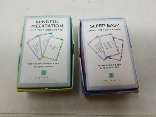 Gift Republic Sleep Easy 100 Tips Facts For A Deep Sleep mindful Meditation set - Picture 3 of 4