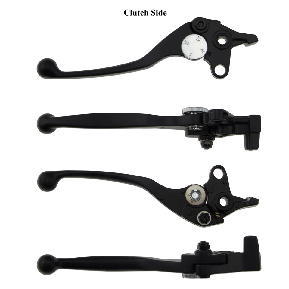 Mão preta para Kawasaki Ninja ZX 9R 1000 freio e embreagem alavancas de mão dedo - Imagem 2 de 3