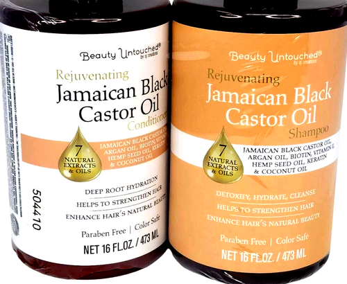 Champú y acondicionador Beauty Untouched Jamaican Black Ricino Oil 16 oz cada uno, ¡NUEVO!! - Imagen 2 de 3