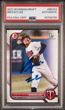 2022 Bowman Draft Brooks Lee #BD153 PSA DNA Authentic Auto