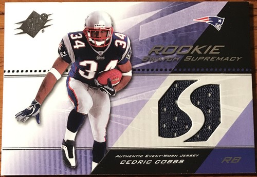 2004 SPX Rookie Swatch Supremacy Cedric Cobbs #SWR-CC New England Patriots - Picture 1 of 3