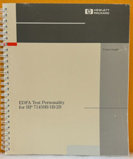 HP / Agilent 70952-90001 1995 EDFA Test Personality for HP 71450B/1B/2B Manual.