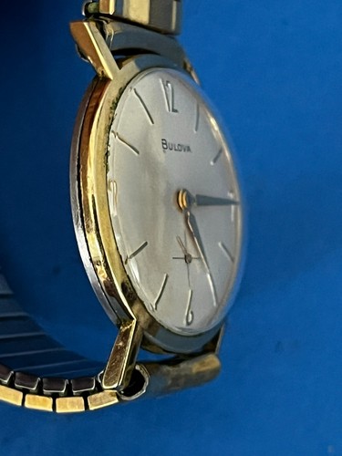 Reloj RGP vintage 1964 M4 Bulova para hombre laminado en oro de 10 k en estuche ¡BONITO! - Imagen 10 de 19