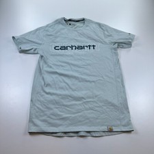 Carhartt Force Shirt Mens Small Blue Lightweight Crew Neck Relaxed Fit Casual
