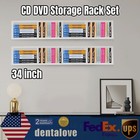 Storage Shelves for Wall, CD DVD Storage Rack Set, 34 Inch Video Game Organizer