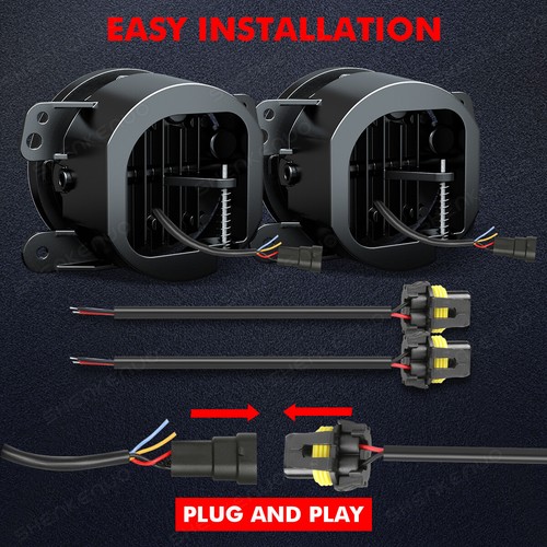 Par de luces antiniebla LED redondas de parachoques de 4\" pulgadas para Dodge Journey 2009-2020 lámpara DRL - Imagen 11 de 16