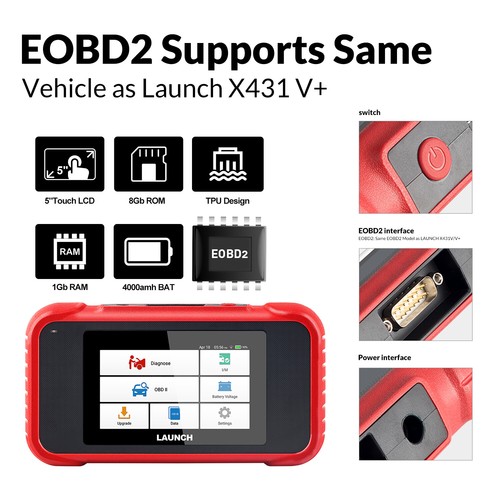 2024! LAUNCH X431 CRP123E OBD2 Car Scanner Automotive Diagnostic Tool 4 System - Picture 11 of 12