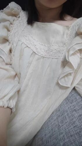 Retro Women's Long Sleeve Vintage Lace Nightdress Sleepwear Nightgown Romantic - Picture 9 of 11