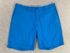 Nike Dri Fit Standard Fit Flat Front Golf Shorts Men's 40 Blue