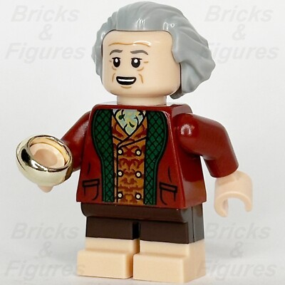 LEGO  The Lord of the Rings Bilbo Baggins Minifigure Hobbit 10354 lor144 w/ Ring