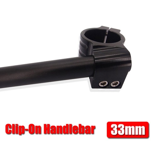 New Clip-On Handlebars For Yamaha YZF-R125 2008-2013 2009 2010 2011 2012 Black - Picture 6 of 7