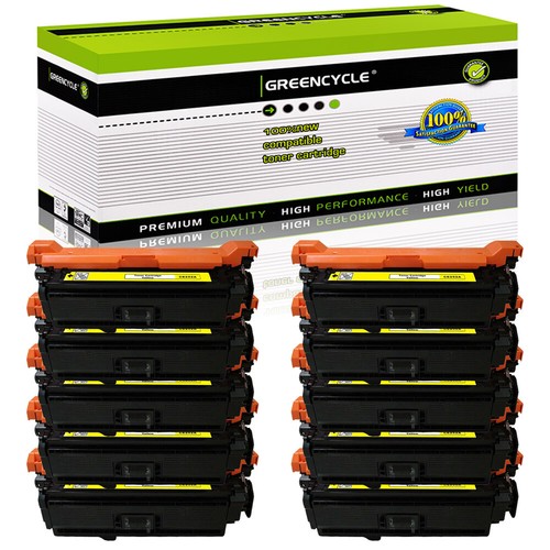 10PK CE402A YL Toner Fit for HP 507A LaserJet Enterprise 500 M551dn M575dn M575f