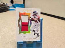 DEVONTA FREEMAN 2018 PANINI FLAWLESS JUMBO PATCH 2-COLOR FALCONS #/20