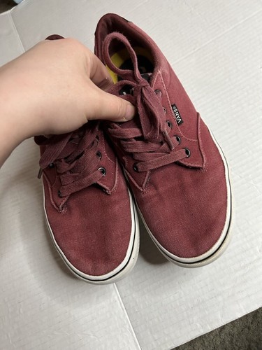 VANS OLD SKOOL Men’s 7.5 Muted Red Maroon W/ White Sole Skate Shoes - Picture 5 of 8