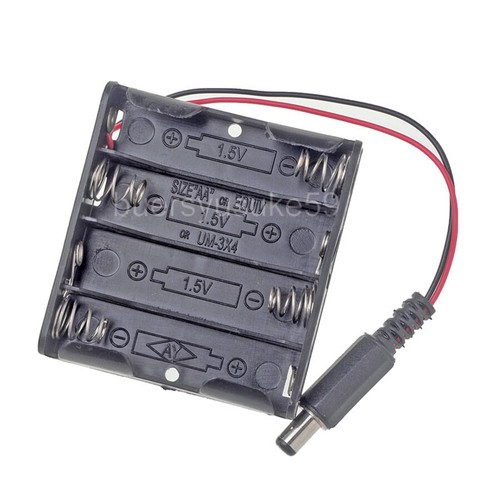 AA x 2 x4 x6 Battery Holder Box Base Case With 2.1*5.5mm DC Plug - Picture 7 of 8