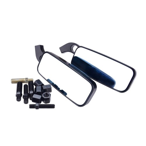 2x 8/10mm Motorrad Seitenspiegel Rechteckig für Kawasaki Vulcan VN 800 900 2000 - Picture 2 of 5