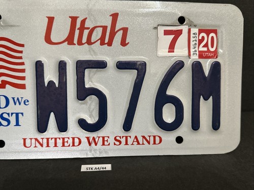 Utah Nummernschild W 576 M mit Aufkleber — In GOD We TRUST — UNITED WE STAND - Bild 21 von 21