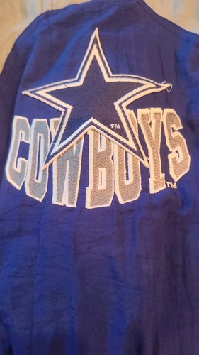 Dallas Cowboys Apex One Puffer Jacket Mens M Blue 1/2 Zip Vintage NO HOOD. Read! - Bild 4 von 24