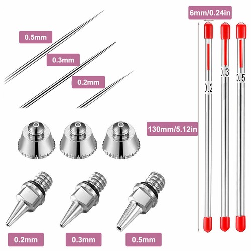 For Airbrushes Spray Gun Stainless Steel Airbrush Nozzle Needle Replacement - Picture 15 of 17