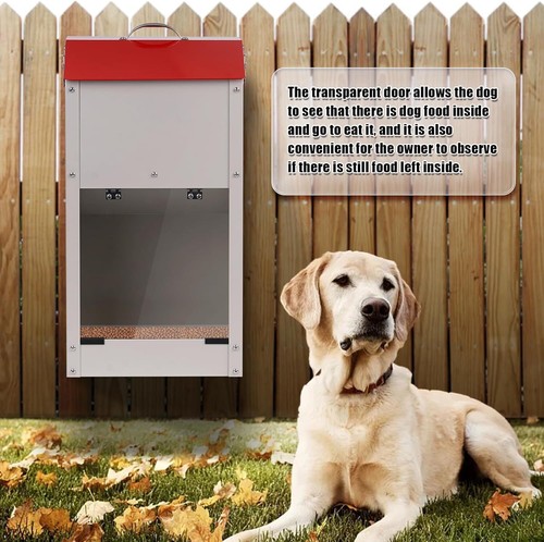 Galvanized Automatic Dog Feeder Large Breed Dog Food Dispenser for Large Dogs - Picture 2 of 8