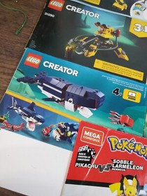 Lego Creator 31090,31088 Instruction Manuals & 1 Mega Constraux Pokemon Lot Of 7
