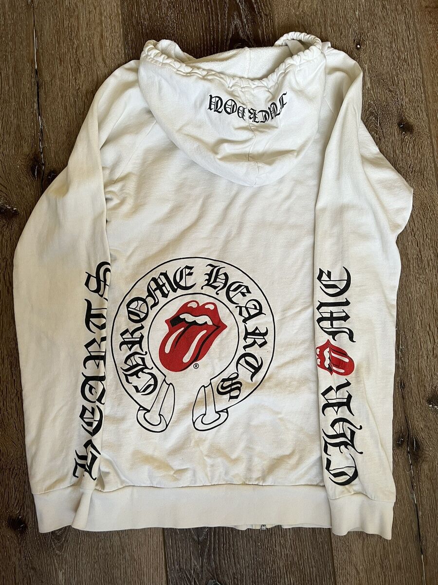 Vintage Chrome Hearts x Rolling Stones Collab Zip Up Hoodie Vintage Chrome Hearts x Rolling Stones Collab Zip Up Hoodie