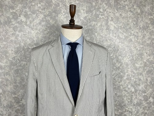 Mens Lardini White Check Silk Linen Summer Italian Blazer Jacket 44, EU 54 - Picture 2 of 12