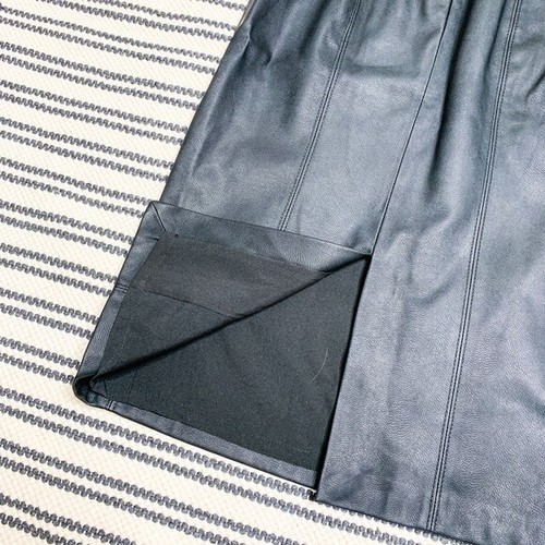 REBECCA TAYLOR black Vegan Leather Pencil Skirt size 0 NWT - Picture 6 of 9