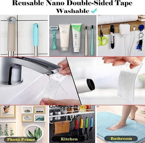 5M Doppelseitiges Klebeband Transparent Nano Band Tape beidseitig extra stark De - Bild 8 von 12