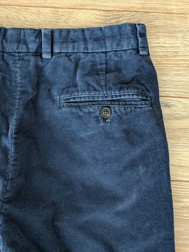 Brooks Brothers Clark Pants Mens Corduroy Blue Straight Fit Flat Front - 29x38 - Picture 10 of 10