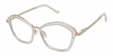 Tura Eyeglasses TE285 53-16-140 Clear/Gold