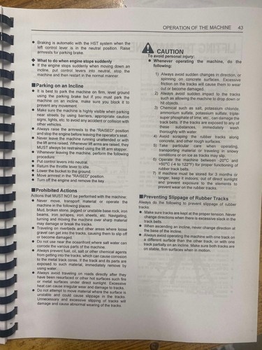 SVL75-2 Tractor Operator Maintenance Manual Fits Kubota Compact Track Loader - Picture 5 of 15