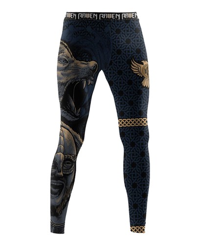 Raven Fightwear Men's Ulfhedinn BJJ MMA Spats Black  - Picture 1 of 3