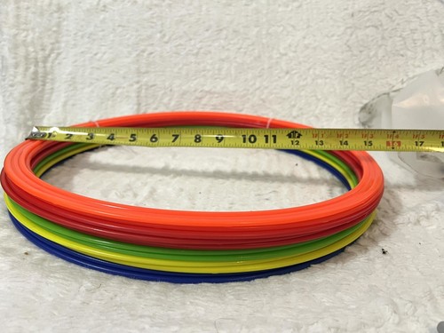12 Pcs Obstacle Course Plastic Ring Set - Kids Exercise Plastic Approx 15.7” - Picture 4 of 8