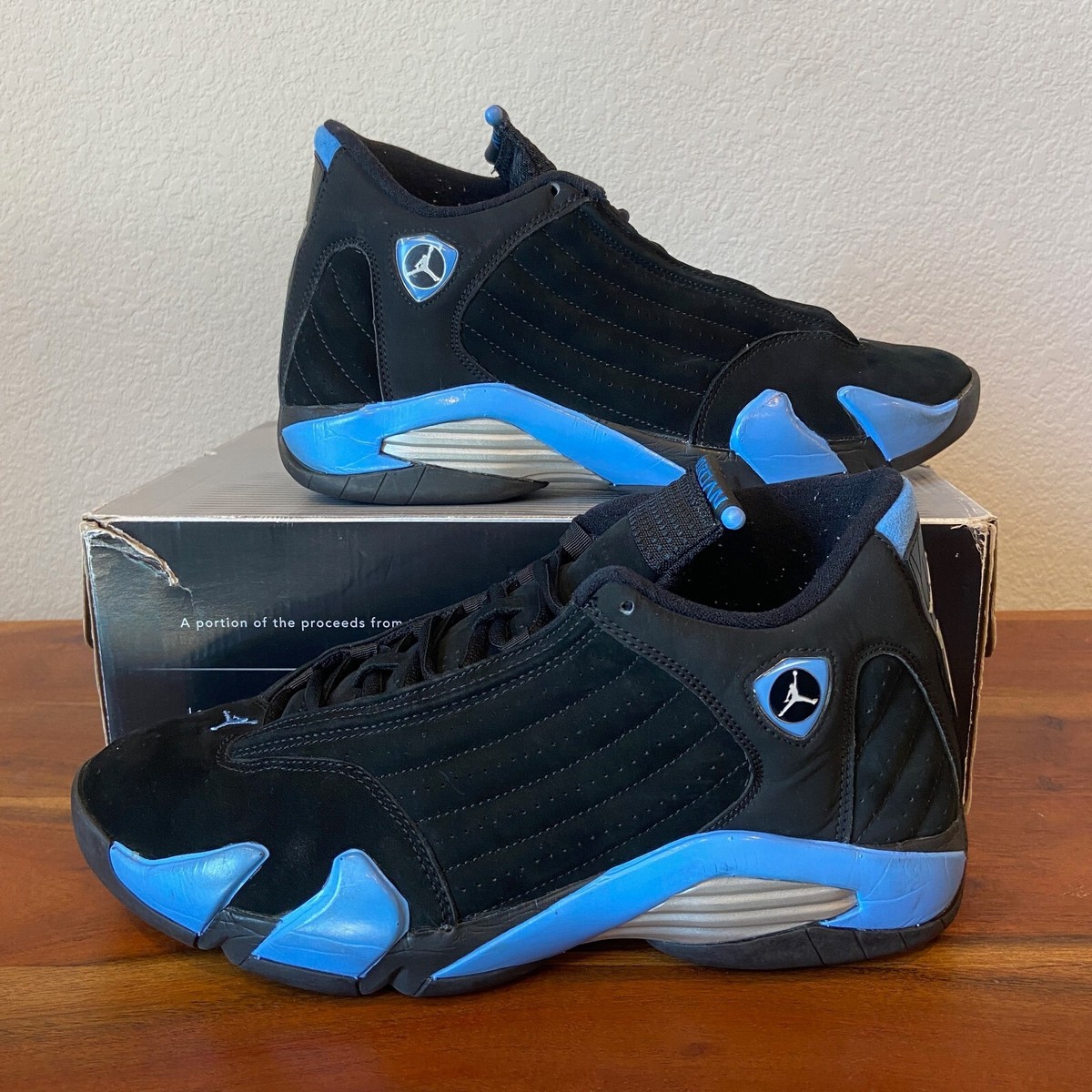 Size 10.5 - Air Jordan 14 Retro 2006 Black University Blue