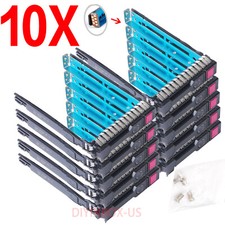 10Pack HP 651687-001 2.5"SAS SATA Hot-Swap Hard Caddy Tray G8.G9.Gen8 Gen9 Gen10