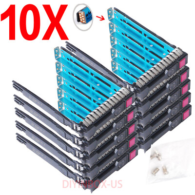 10Pack HP 651687-001 2.5''SAS SATA Hot-Swap Hard Caddy Tray G8.G9.Gen8 Gen9 Gen10