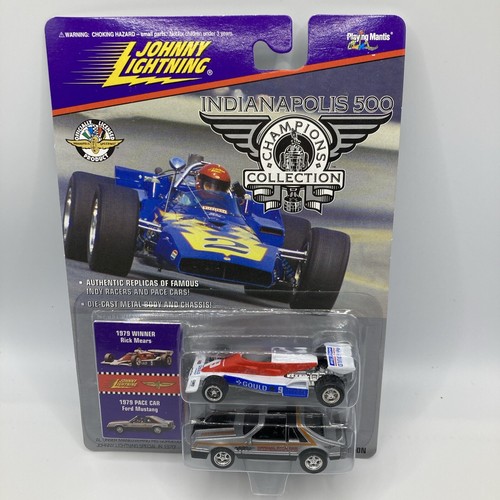 Johnny Lightning 1979 Indianapolis 500 Rick Mears & Mustang Pace Car Made 1996