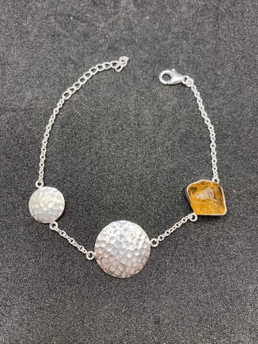 Moda Positano Gioielli - Collezione Zaffiro - Bracciale Ag925 con Quarzo Citrino - Foto 3 di 5