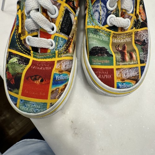 Vans X National Geographic Kid Unisex Sneakers Shoes Multi Color Size 12 - Picture 7 of 8