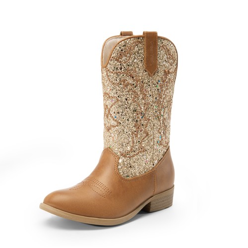 Boys Girls Cowgirl Western Boots Toddlers Kids Mid Calf Boots Riding Boots US - Picture 38 of 40